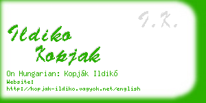 ildiko kopjak business card